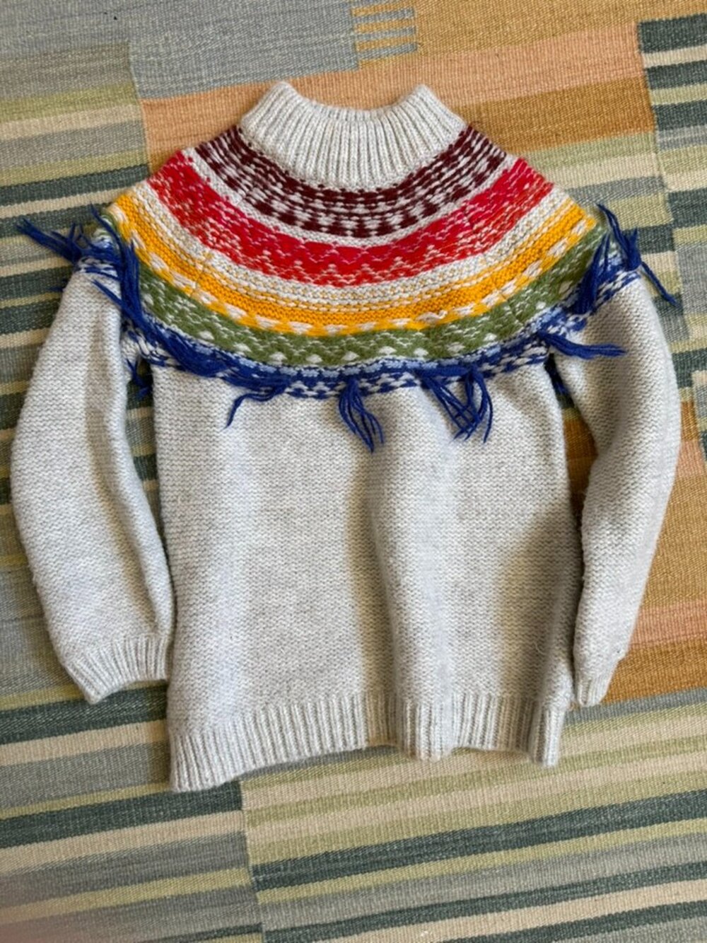 Rainbow alpaca like sweater